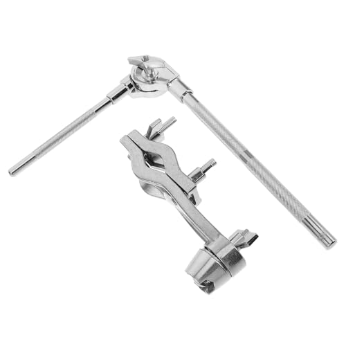 Soporte Mobestech para Cowbell con Clamp de Rack de Batería, Clip de Cowbell para Bombo, Extensión con Barra Corta Multiángulo para Soporte de Instrumentos de Percusión miniatura 1