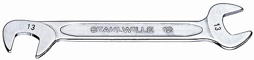 Stahlwille 96404654 6-częściowy zestaw kluczy płasko-płaskich, 6-częściowy w rolowanej torbie z zapięciem na rzepy