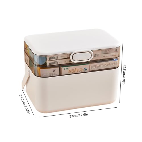 Caja de almacenamiento grande para medicamentos y botiquín portátil 6