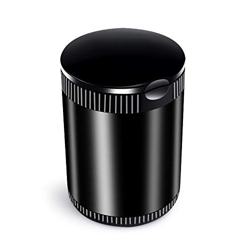 MRKU Cendrier de Voiture en céramique créatif avec Couvercle Multifonction et éclairage intégré, 102 x 65 mm