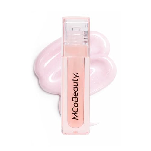 MCoBeauty Pout Gloss Ultra Shine Lip Gloss Lip Glaze - Shade Glamour Girl - Long-Wearing Sparkling Lip-Plumping Gloss with Sheer Tint & Light-Reflecting Shine - Wear Alone or Over Lipstick - 3.9ml