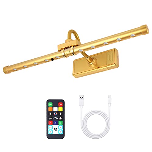 Picture Light Battery Operated, 16In Wireless Picture Light for Paintings, Remote Control Display Art Light with Timer and Color Modes and Dimmable for Wall Paintings, Dartboard, Picture Frame…