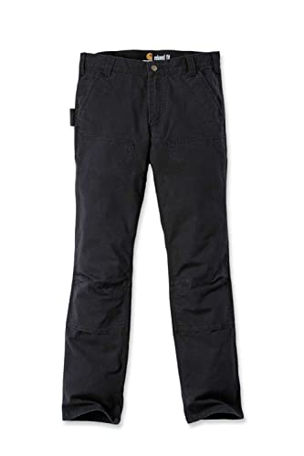 Carhartt Workwear Carhartt Straight Fit Stretch Duck Double Front Pantalon utilitaire de travail, Noir 001, W38/L32 Homme