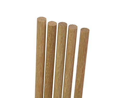 10 Stk Rundstab aus Eiche 10 mm, Länge 100 cm - Holzstäbe aus Eiche made in Austria