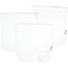 Baby Burp Cloth Large 21''x10'' Size Premium Absorbent Triple Layer 3 Pack Gift Set For Boys and Girls “White Basics Set” by Copper Pearl
