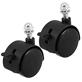 Operitacx 2 pièces Roues Pivotantes Universelles pour Chaises avec Frein Accessoires Plastique pour Compatibles avec Chauffe Eau Mouvement pour Confort Optimal