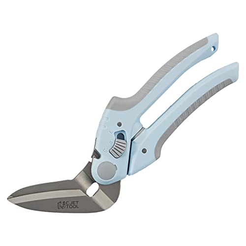 C.JET TOOL 8' Heavy Duty Carpet Cutter, Multipurpose, Professional Soft Grip Stainless Steel (Blue)