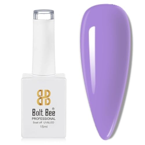 Image of Bolt Bee Lavender Color Gel Nail Polish Soak Off UV Gel DIY at Home Manicure Salon Nail Art (149, 15ml)