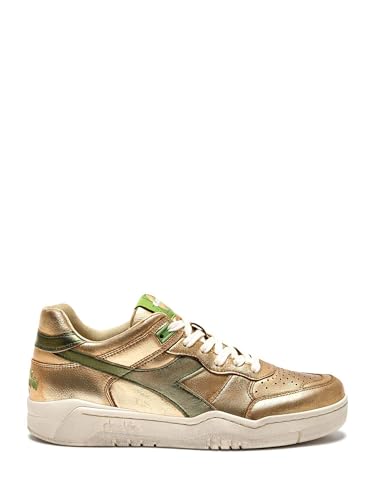 Chaussures B.560 Metallic Diadora Heritage baskets casual femme cuir or tendance