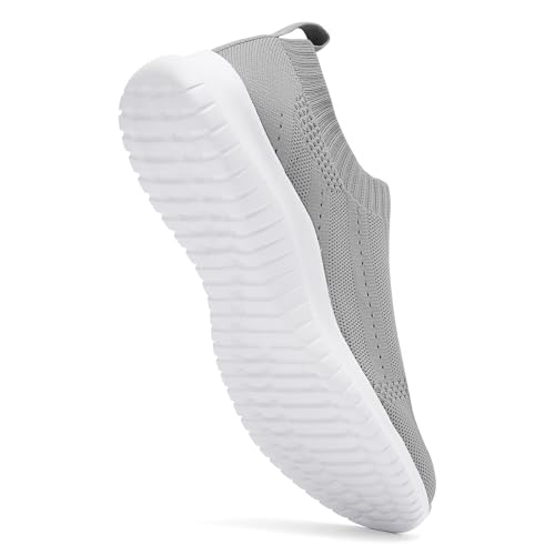 Image of konhill Womens Slip On Sneakers Lightweight Knit Walking Shoes