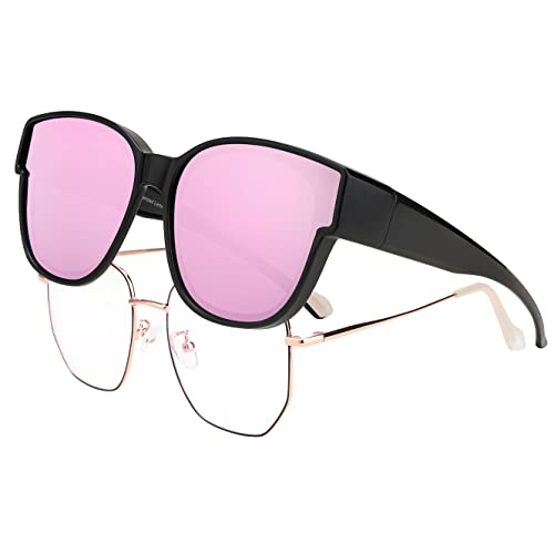 Feisedy Gafas De Sol De Gran Tamaño Polarizado Ajuste Sobre De Moda Desgaste De Ojo De Gato Sobre Gafas De Prescripción Uv400 Protección B2922 Feisedy Gafas De Sol De Gran Tamaño Polarizado Ajuste Sobre De Moda Desgaste De Ojo De Gato Sobre Gafas De Prescripción Uv400 Protección B2922