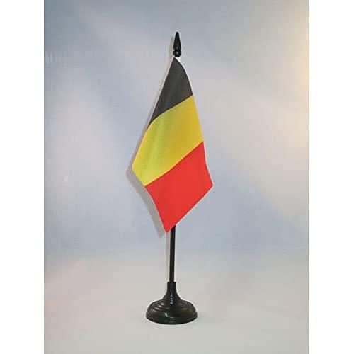 AZ FLAG - Tischflagge Belgien - 15x10 cm - Belgische Tischfahne 10 x 15 Cm - Flaggen