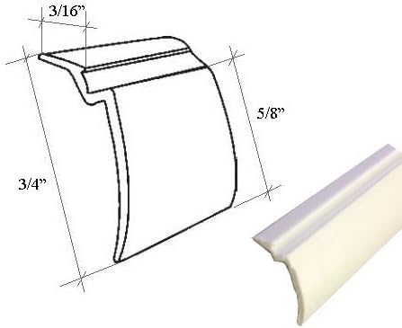 White Snap-in Vinyl Glazing Bead - 36 in Long - Pack of 8 | Made in The USA | Vinyl Window Trim, Window Glazing Bead, Snap in Glazing Bead, Vinyl Glazing Spline