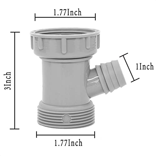Kitchen Sink Drain Pipe Adapter Wye, Y-Shaped Strainer Connector Waste Outlet Male Female Thread Fitting with Dishwasher Input