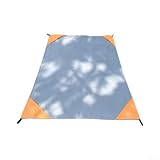 Grande coperta da spiaggia con retro impermeabile, pieghevole, tappetino da picnic antiscivolo, per gite e parco, 2 m x 2 m (grigio, 2,8 m x 3 m)