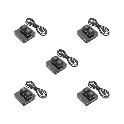 Mini clavier à 2 touches USB RGB noir pour dessin et audio - Lot de 5 macropads