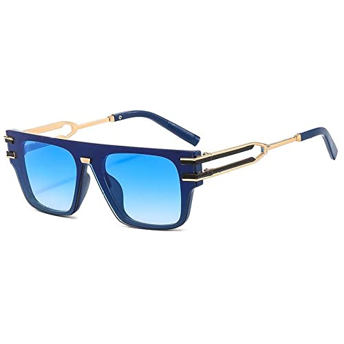 Lunettes de soleil rétro à rivets décoration avec monture robuste et élégante