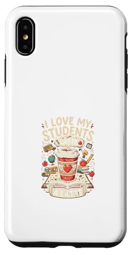Teacher Coffee ���e����� I Love My Students ���[���A �X�}�z�P�[�X iPhone XS Max �p