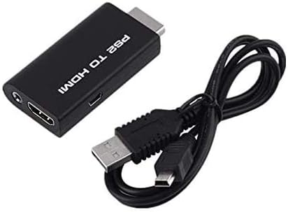 Goldoars 1080p PS2 to HDMI Converter Audio Video PlayStation 2 to HDMI for HDTV or HDMI Monitor PS2 Adapter All PS2 Modes