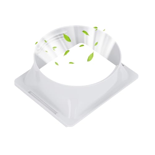 Acoplador de Manguera de Escape de Aire Acondicionado 5.9 Pulgadas ABS Cuadrado a Redondo Diseño de Rosca Universal Escape Portátil para Conexión de Tubería de Aire Acondicionado