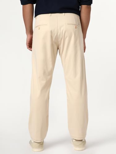 Image of Urbano Fashion Men's Straight Fit Mid Rise Cotton Casual Chinos Trousers Stretch