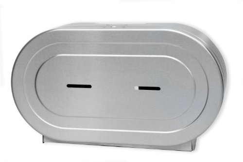 Palmer Fixture RD0327-09F Twin Jumbo Stainless Tissue Dispenser, Brushed Stainless