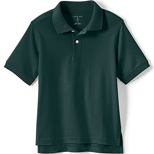Lands' End Uniform Kids Short Sleeve Interlock Polo Evergreen Kids Medium
