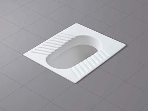 Image of InArt Ceramic Sanitaryware Indian Toilet /Orissa Pan for Bathroom (20 Inch)