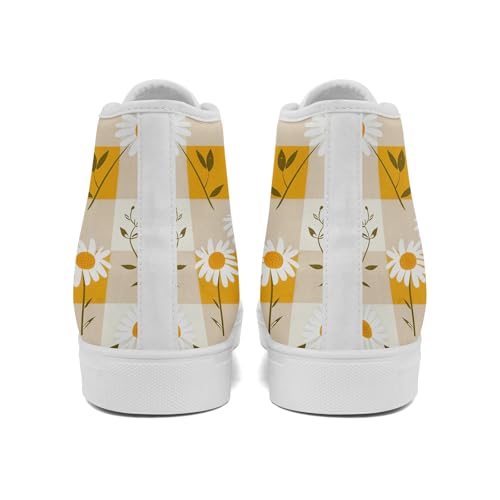 Spring Summer High Top Canvas Sneakers for Boys Girls, Breathable Lightweight Comfortable Rubber Sole Casual Outdoor Shoes4