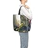 kkvhhyuo Patriotic Firefighter Print Tote Bag for Women, Large Reusable Shoulder Bag Simple Handbags for College School Work Shopping Travel #1