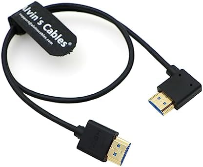 Alvin's Cables Ultra HD 8K HDMI 2.1 Kabel HDMI Prosty do Kąt Prosty HDMI do monitora Atomos Ninja V, Z CAM E2, dla Sony FS5 | FS7| A7S3 19,7 cala | 50 cm