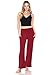 Leggings Depot Women's Fashion Pajama Lounge Pants with Pockets-PJ20-BURGUNDY-XL