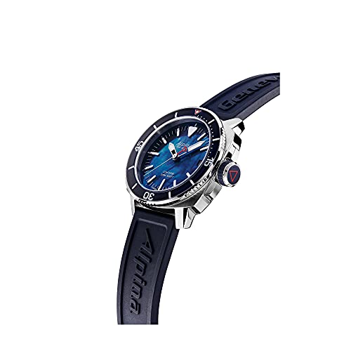 Alpina Seastrong Ladies Mother of Pearl Swiss Quartz Rubber Strap Watch2