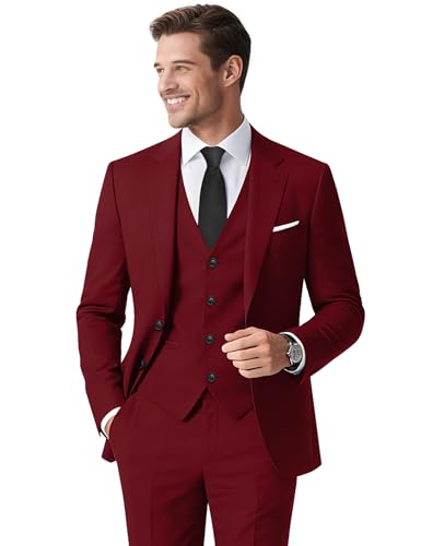 Men's Stretch Slim Fit 5-Piece Suit Set