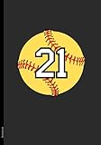 notebook #21: softball favorite lucky number, college ruled, 110 pages