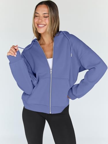 Image of Trendy Queen Womens Oversized Zip Up Hoodies Y2K Fall Sweatshirts 2026