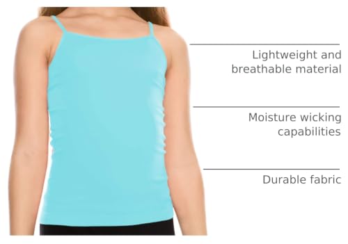 Image of Kurve Girl's Sleeveless Tank Top - Stretch Undershirts Cami Camisole, UV Protective Fabric, Rated UPF 50+ (Made in USA)