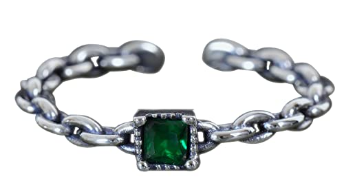 NicoWerk Damen Silberring Kette aus 925 Sterling Silber Glieder Dezent mit...