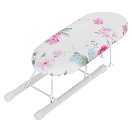 Tablas de Planchar Pequeñas, Tabla de Planchar Plegable con Cubierta de Algodón, Portátil, Ahorro de Espacio, Mini Tabla de Planchar, Manga, Puños, Collares, Mesa de Planchar para el(Floreciente)