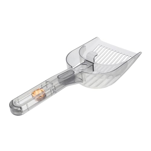 SAFIGLE 猫砂スクープ 小さなくずスクープ 猫のうんちスクーパー ペット用トイレ砂スクープペレット ゴミすくい 猫砂ふるい ごみすくいの小さな穴 くずスクーパー Grey プラスチック