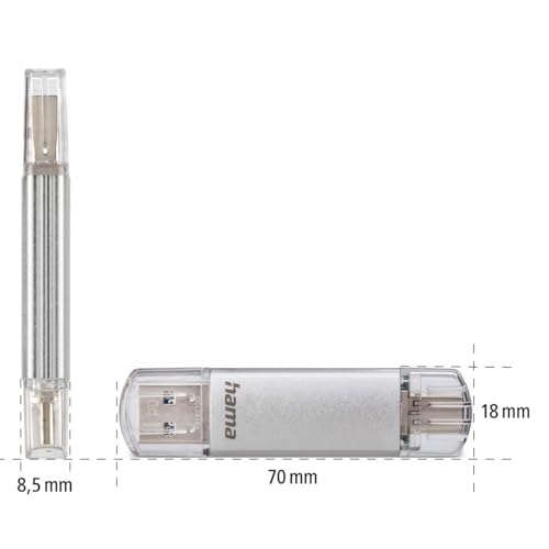 Chiavetta USB 3.0 e USB 3.1, tipo C argento argento 128 GB - Chiavetta USB - Immagine 3