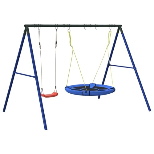Kangmusi 3283605 - Juego de columpio con asiento y columpio nido, color azul