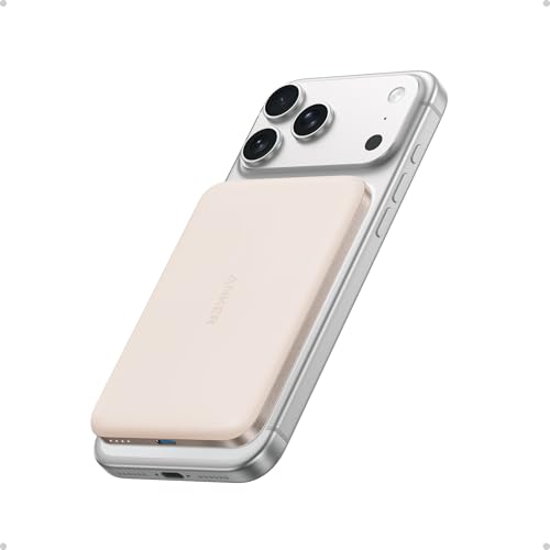 Anker Nano Power Bank, Ultra-Slim 5,000mAh Magnetic Battery Pack, Qi2 Certified 15W Max Ultra-Fast MagSafe-Compatible Portable Charger, Ergonomic Design, For iPhone 17/16/15/14/13/12 Only Bl