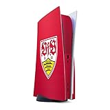 Skin kompatibel mit Sony Playstation 5 Disc Edition Folie Sticker Offizielles Lizenzprodukt VfB Stuttgart Fußball