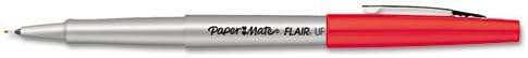 Flair Porous Point Stick Free-Flowing Liquid Pen, Red Ink, Ultra Fine, Dozen, Sold as 1 Dozen