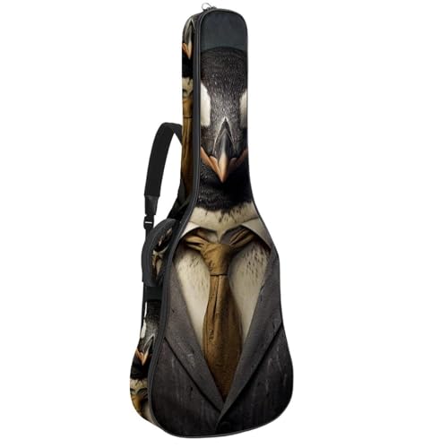 Sac de transport étanche pour guitare acoustique 41 pouces à motif pingouin