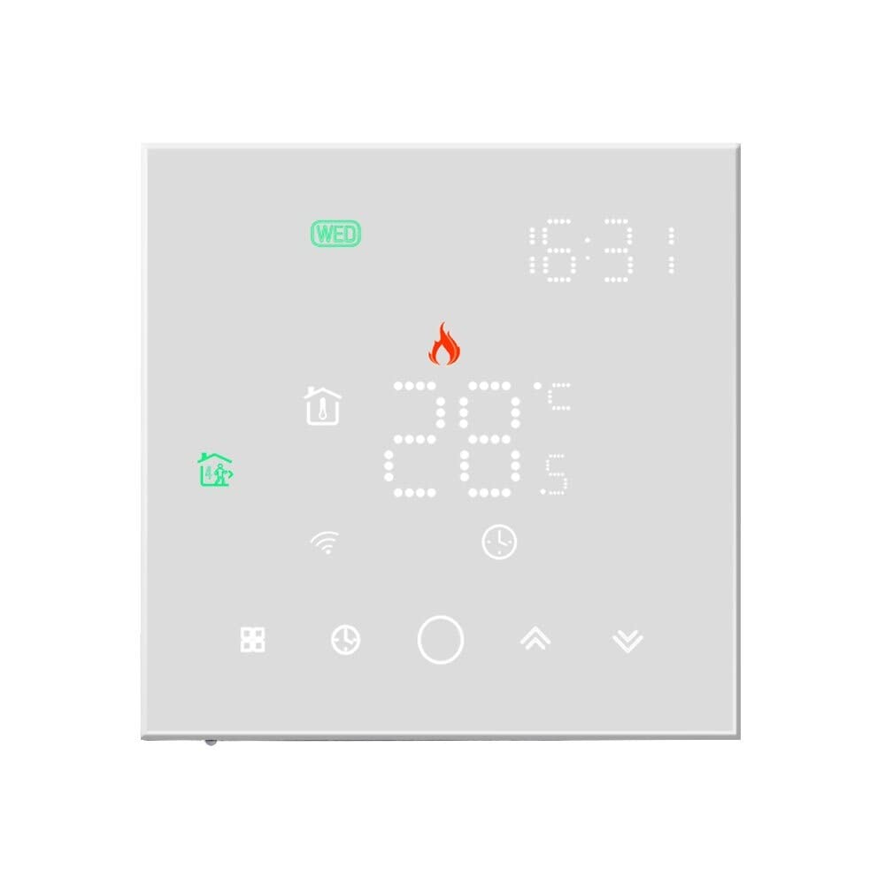 Termometro da interno igrometro digitale App Termostato intelligente WiFi, riscaldamento del pavimento elettrico/temperatura di temperatura di temperatura della caldaia for acqua/gas Con display LCD