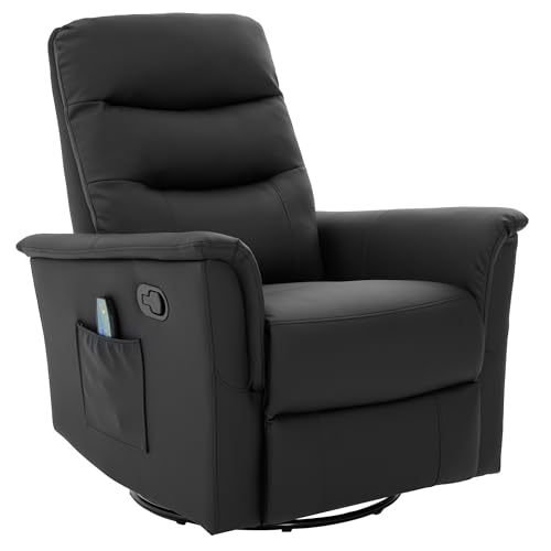 Sillón Plegable Cuero Sintético Negro miniatura 5