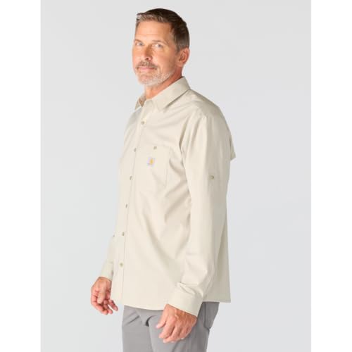 Carhartt Men's Force Sun Defender Relaxed Fit Lightweight Long-Sleeve Shirt, Cobblestone, X-Large - image 2