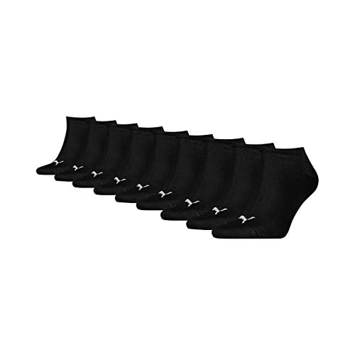Puma unisex Sneaker Socken Kurzsocken Sportsocken 261080001 9 Paar, Farbe:Schwarz, Menge:9 Paar (3 x 3er Pack), Größe:35-38, Artikel:-200 black